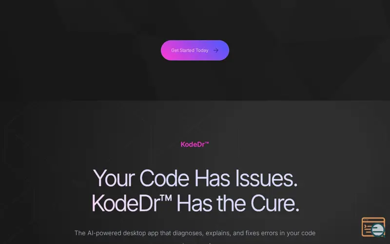 Screenshot of KodeDr™