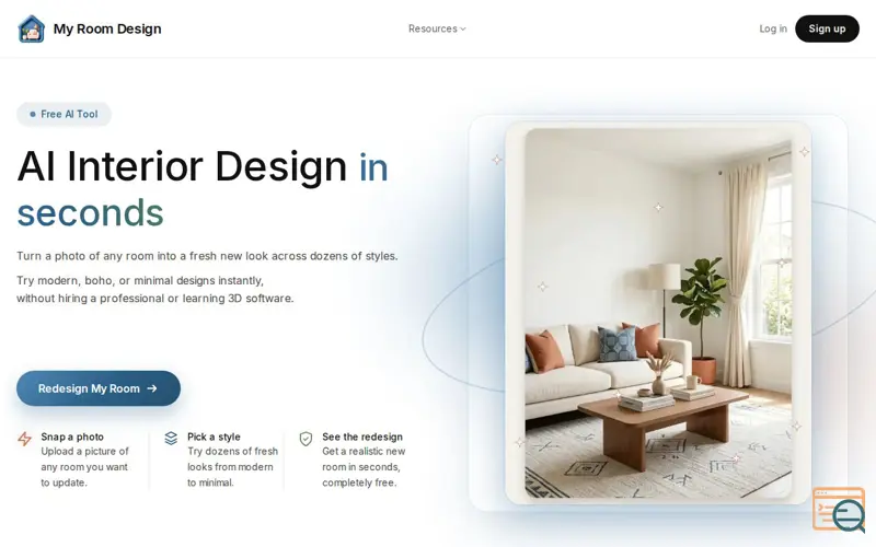 Screenshot of My Room Design AI