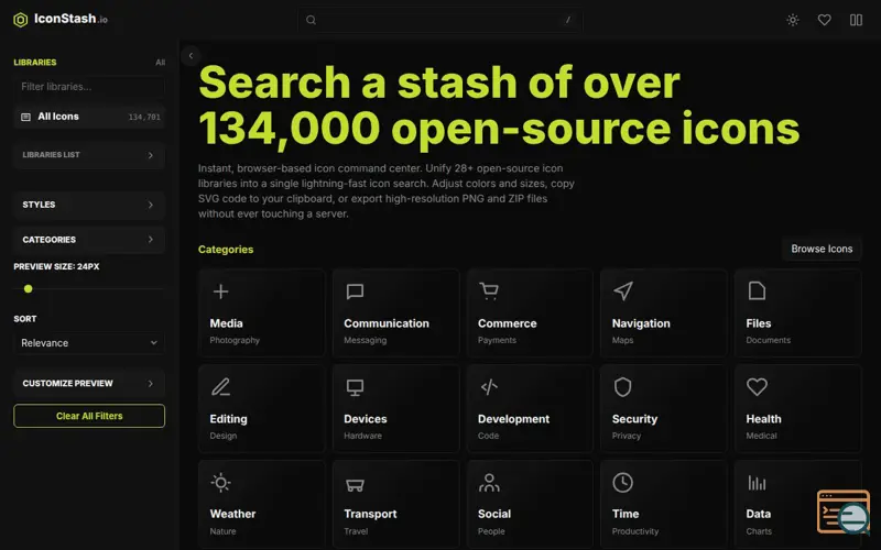 Screenshot of Iconstash