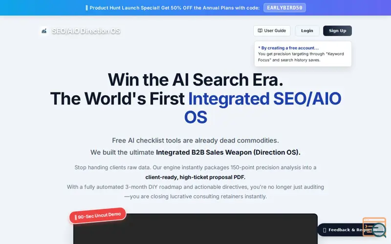Screenshot of SEO/AIO Direction OS