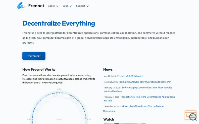Screenshot of Freenet