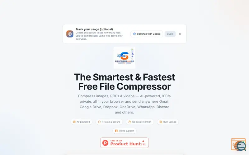 Screenshot of Compressandgo
