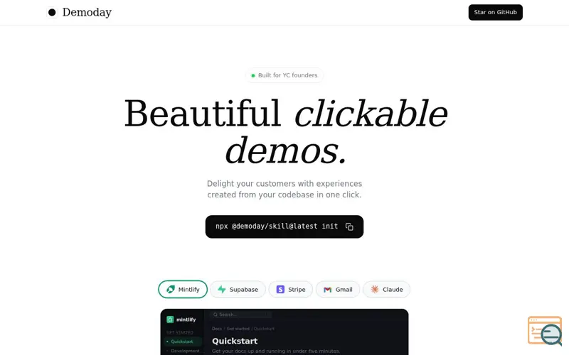Screenshot of Beautiful Clickable Demos