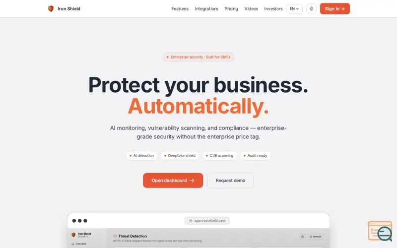 Screenshot of Iron Shield, a launch using Google Workspace