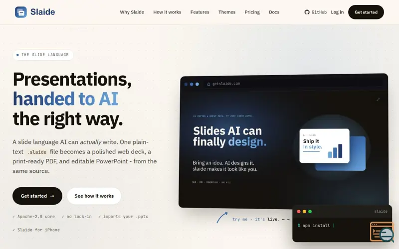 Screenshot of Getslaide