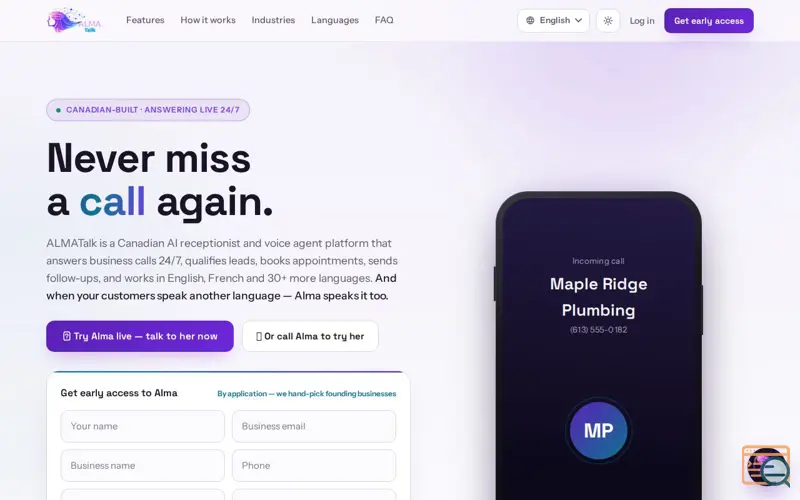 Screenshot of AlmaTalk