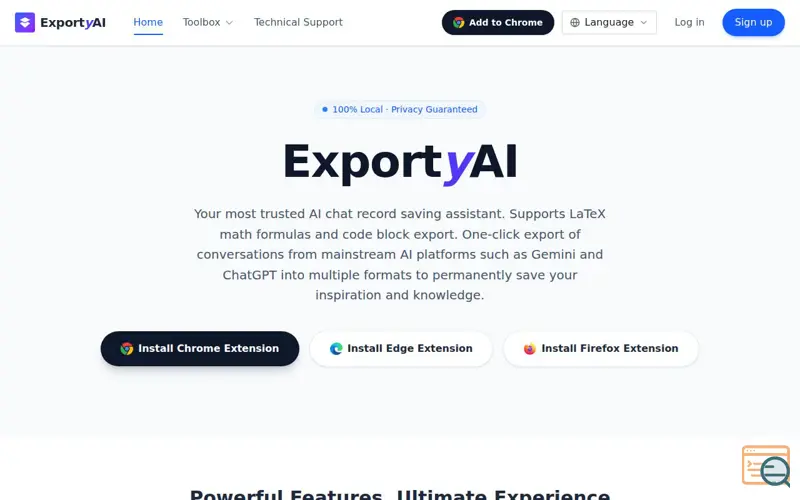 Screenshot of ExportyAI