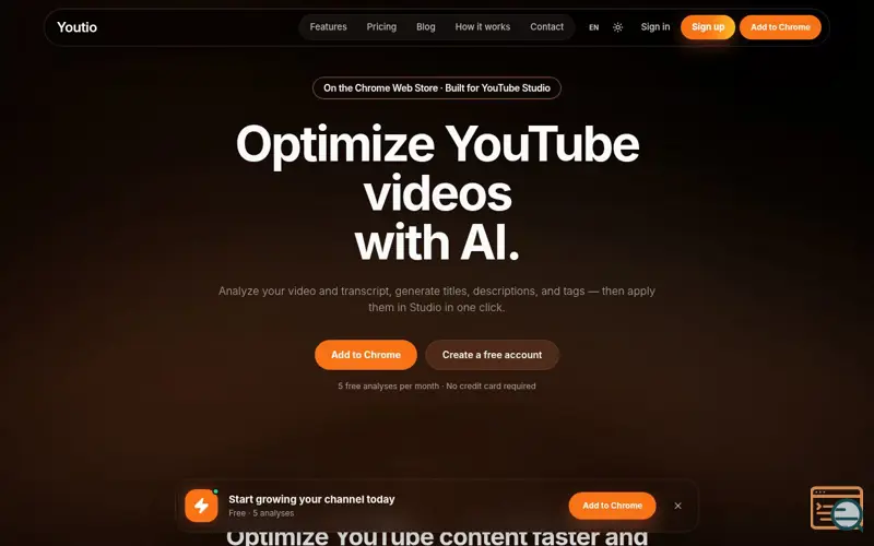 Screenshot of Youtio, a launch using Natro Email