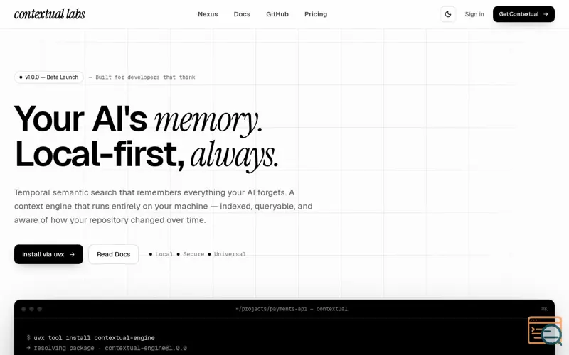 Screenshot of Contextual