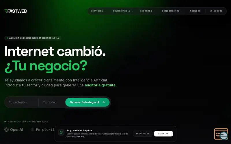 Screenshot of Fast Web