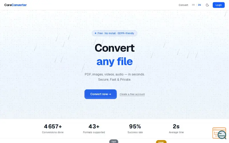 Screenshot of CoreConverter