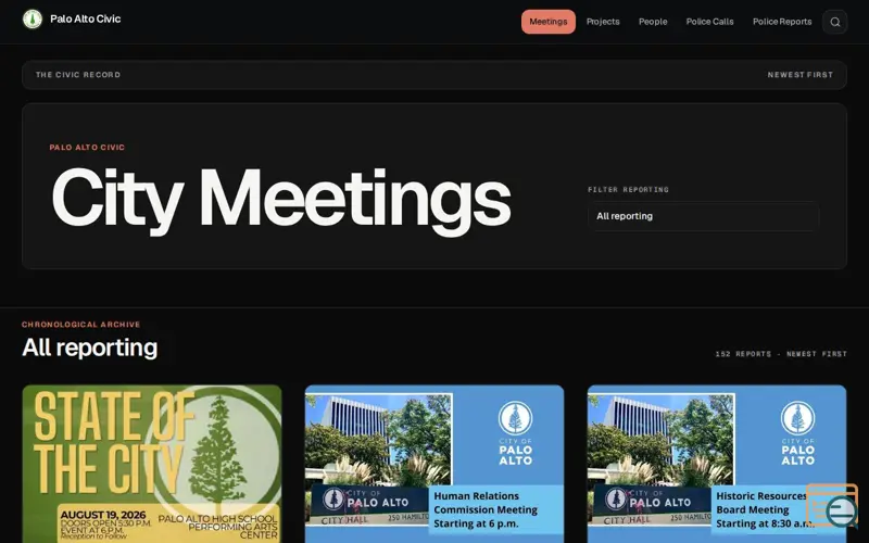 Screenshot of Paloaltocivic