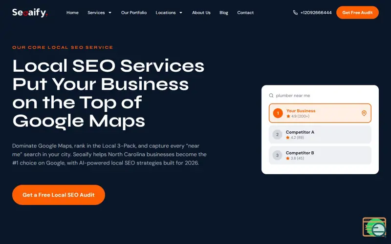 Screenshot of Local SEO Agency | Seoaify
