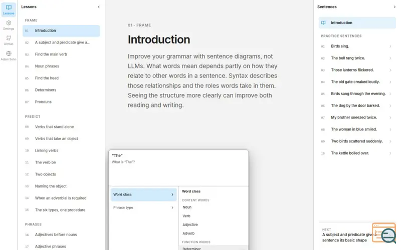 Screenshot of Adamsohn