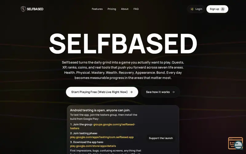 Screenshot of Selfbased