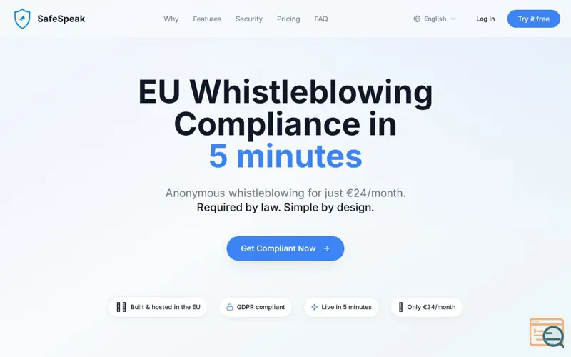Screenshot of SafeSpeak