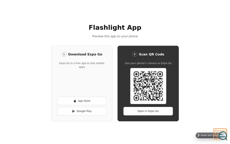 Screenshot of Flashlight App