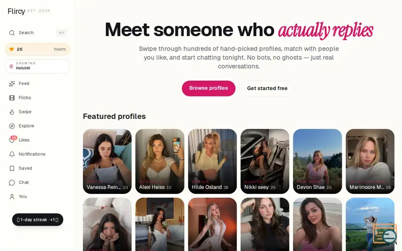 Screenshot of Flircy