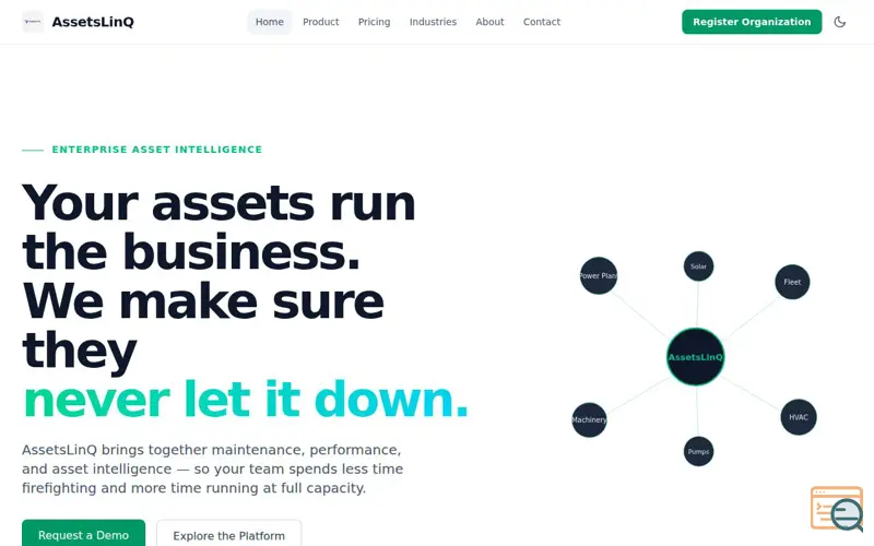 Screenshot of Maintenance & Performance Intelligence