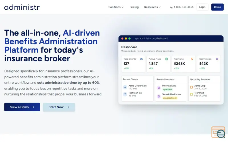 Screenshot of Administr
