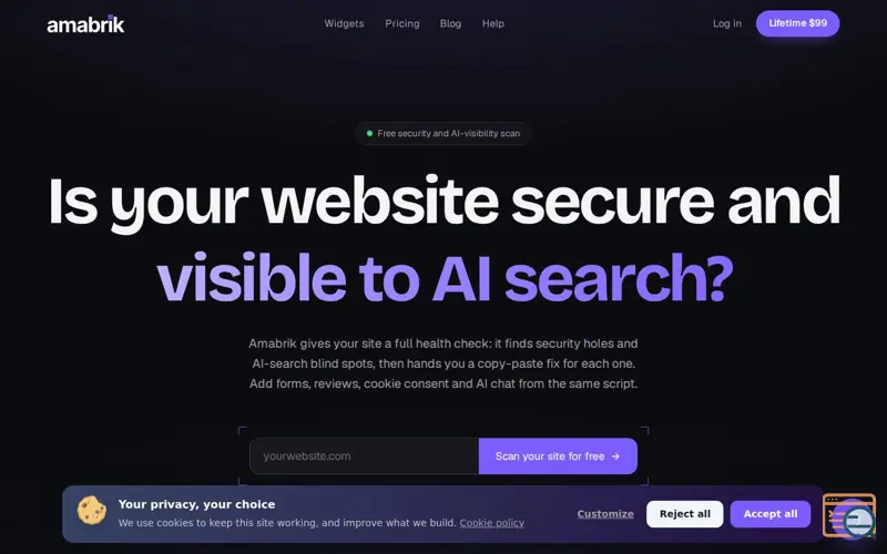 Screenshot of Amabrik
