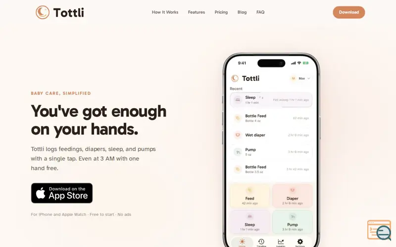 Screenshot of Tottli: Baby care, simplified