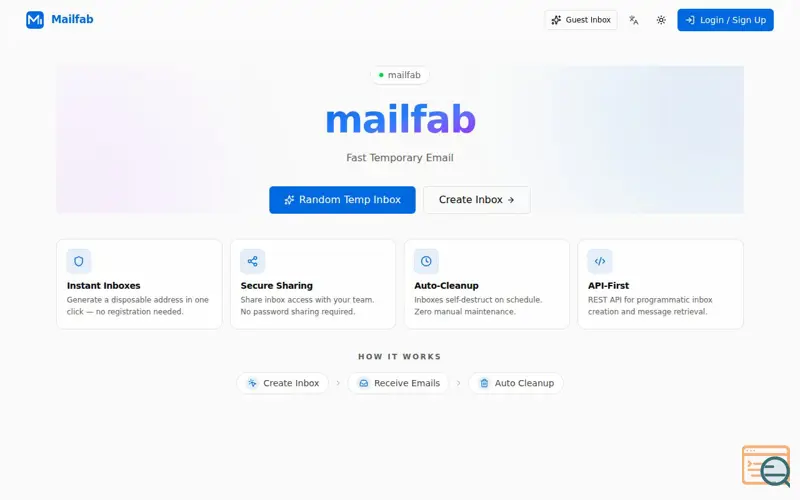 Screenshot of mailfab