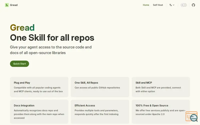 Screenshot of Gread