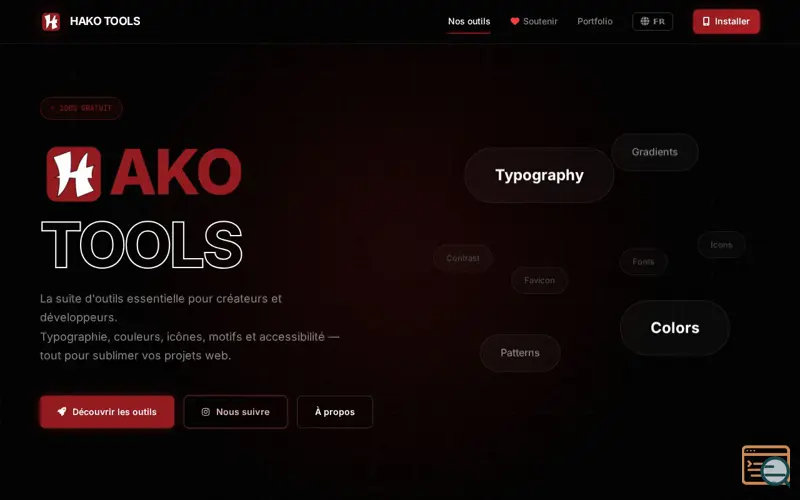 Screenshot of HakoTools, a launch using Anubis