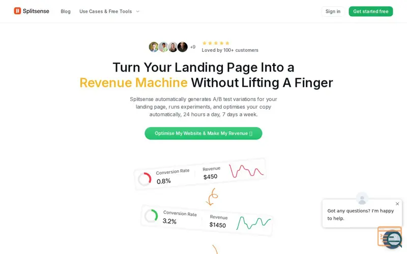 Screenshot of Splitsense