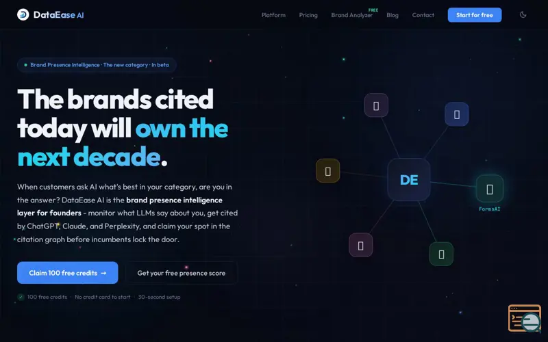 Screenshot of DataEase AI Brand Intelligence