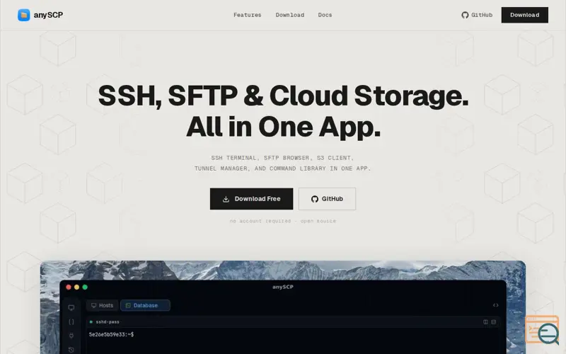 Screenshot of anySCP