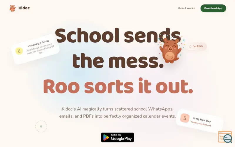Screenshot of Kidoc