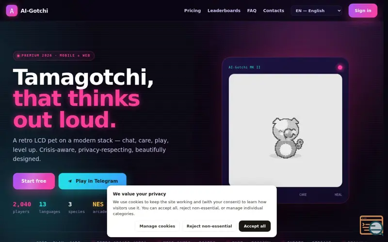 Screenshot of AI-Gotchi