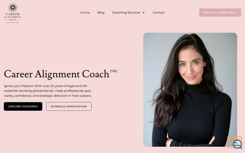 Screenshot of Executive Coaching Leadership Programs