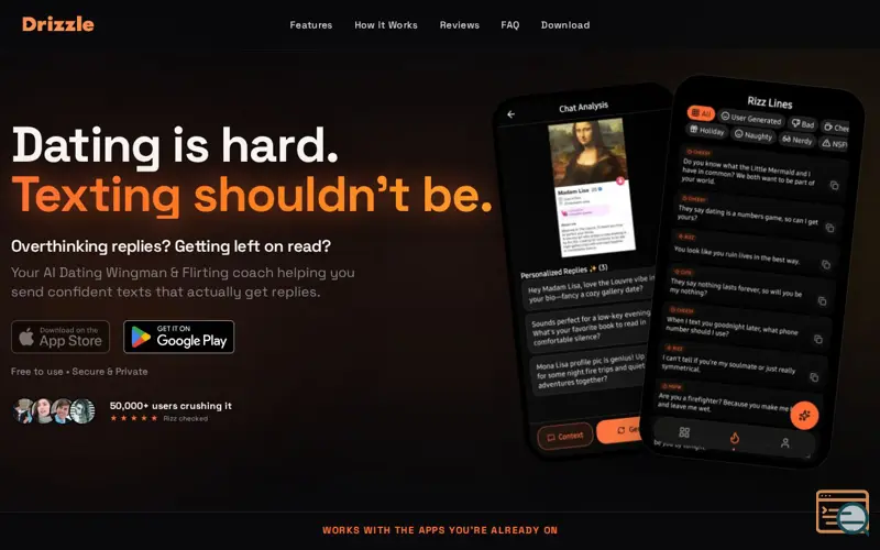 Screenshot of Drizzle AI