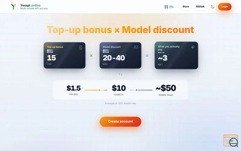 Screenshot of Yesapi.online