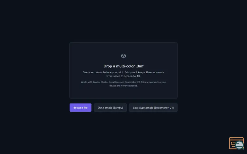 Screenshot of Printproof