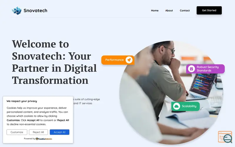Screenshot of Snovatech