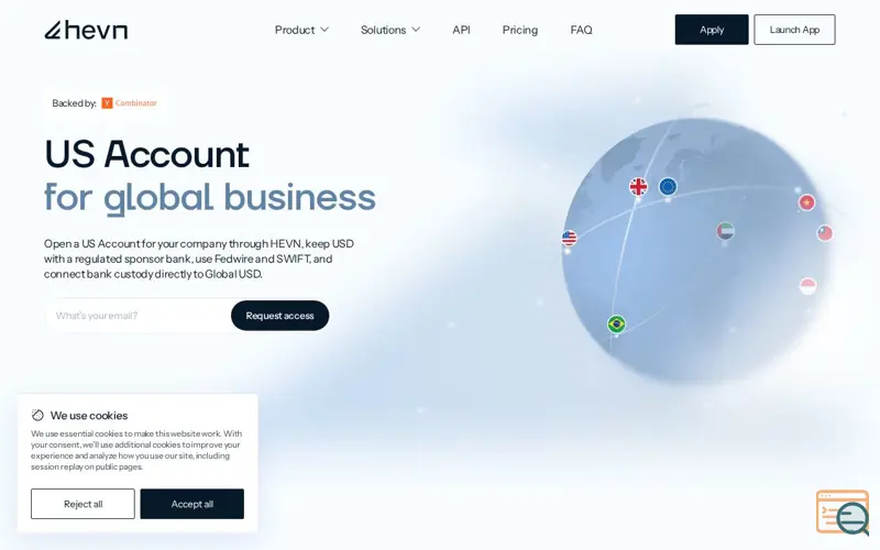 Screenshot of HEVN U.S.