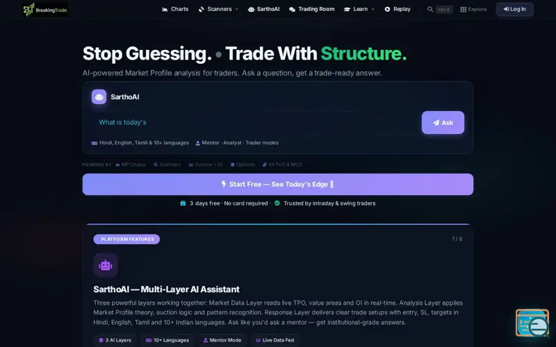 Screenshot of BreakingTrade