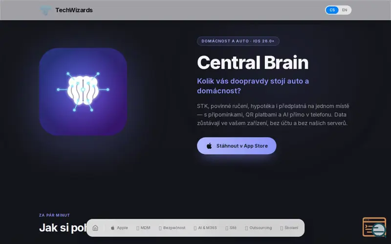 Screenshot of Central Brain