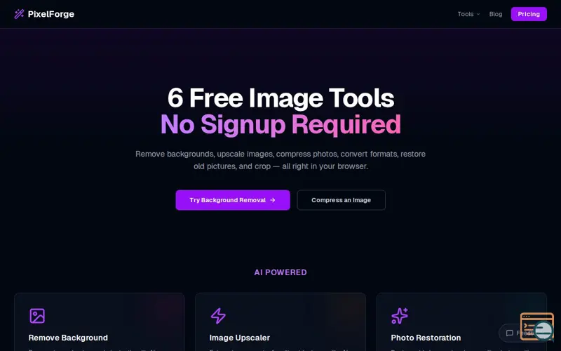 Screenshot of PixelForge