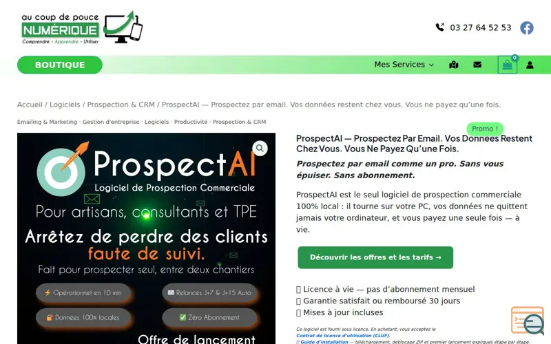 Screenshot of Au Coup de Pouce Numérique