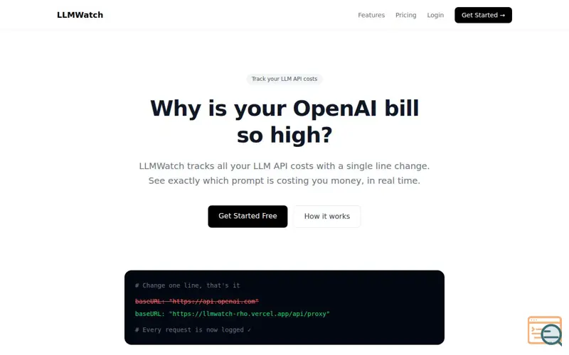 Screenshot of LLMWatch