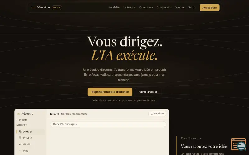 Screenshot of Maestro