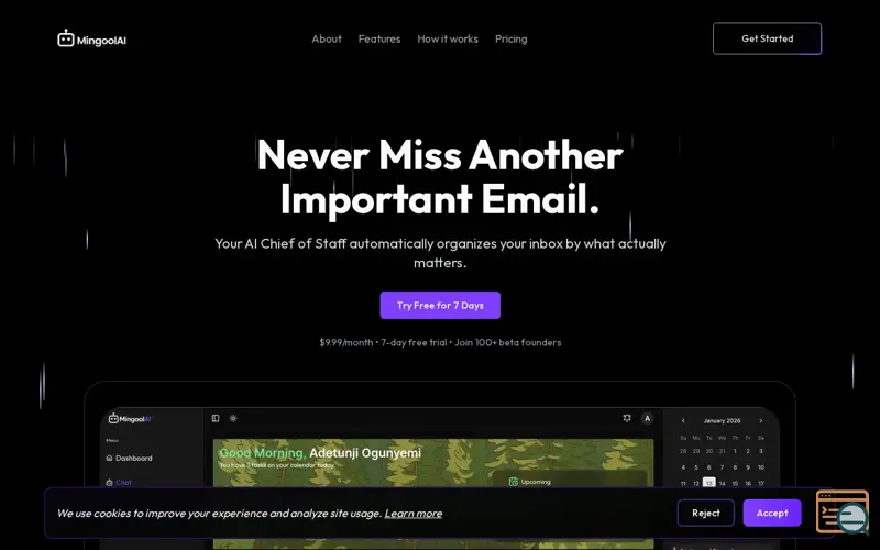 Screenshot of MingoolAI