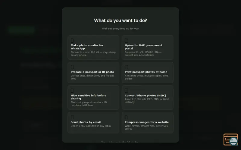 Screenshot of NexusCompress, a launch using IMG.LY