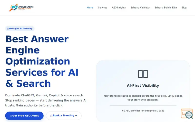 Screenshot of Best Answer Engine Optimization 