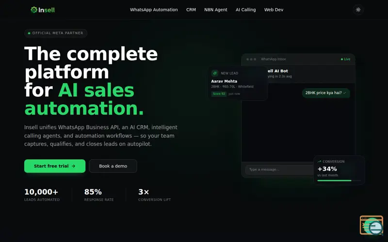 Screenshot of Insell